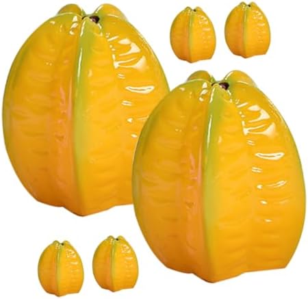 SUPVOX 6Pcs Resin Carambola Decor for Home and Kitchen