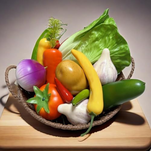 21pcs Realistic Artificial Vegetables for Kitchen Decor
