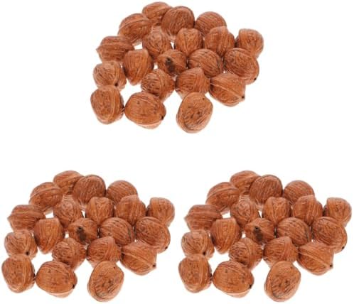 Artibetter 60 Pcs Artificial Walnut Decor Set