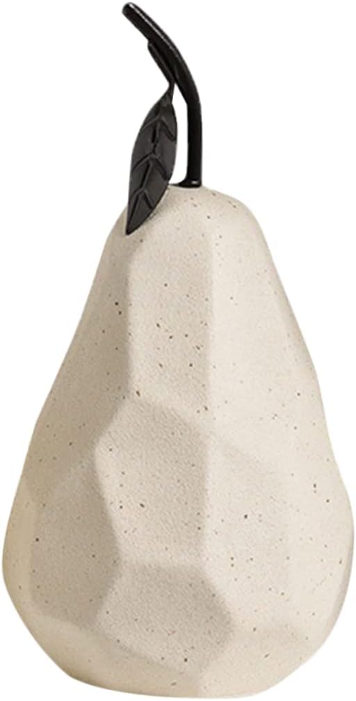 Ceramic Pear Sculpture Adorable Desktop Decor