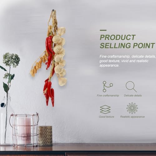Simulation Vegetable Lanyard Artificial Garlic Pepper Peanut String Pendant