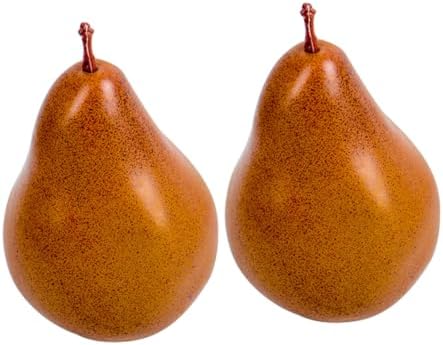 Cabilock 2Pcs Faux Pears Realistic Artificial Fruit Decor