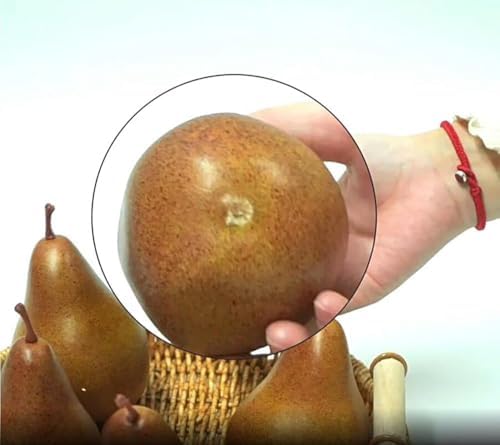 2Pcs Artificial Brown Pears Lifelike Photo Props