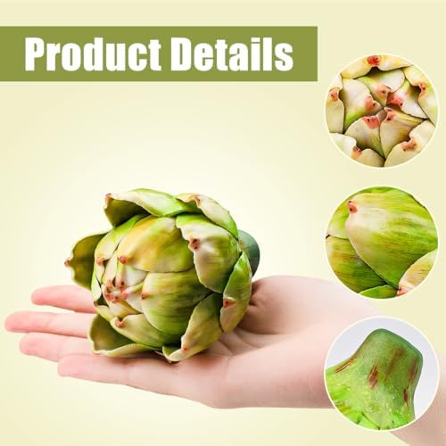 6pcs Realistic Artificial Artichoke Decor Green