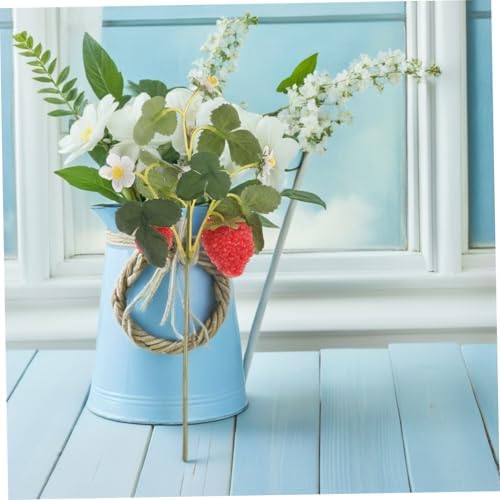 GLEAVI 5pcs Artificial Strawberry Plant Decor