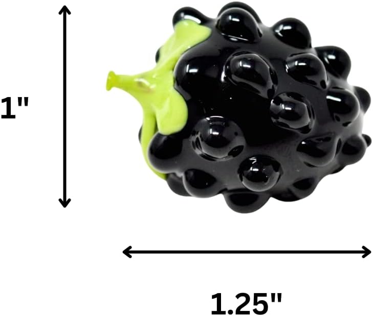 Handmade Murano Glass Blackberry Figurines 3PCS