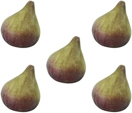 5PCS Artificial Fig Decor for Home Kitchen Photography Props