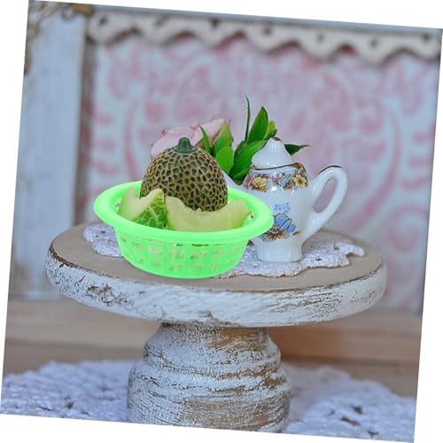 Hemoton Mini Iced Cantaloupe Decor Prop for Dollhouse Photography