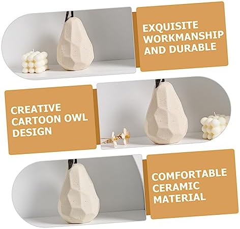 LIFKOME Ceramic Pear Sculpture for Home Decor
