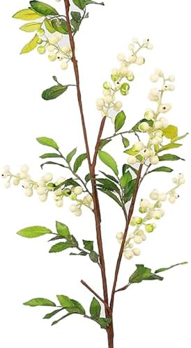 Realistic Artificial Fruit Branches White Home Decor