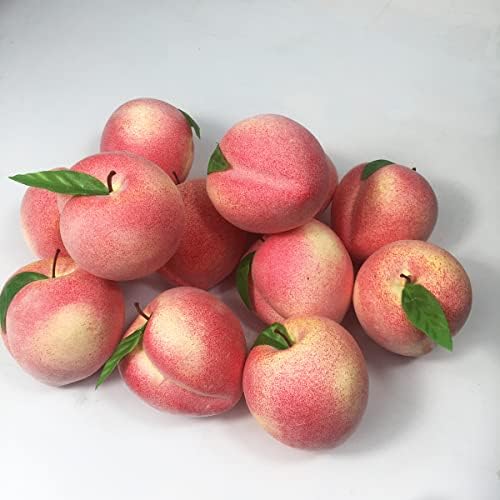 12Pcs Artificial Peach for Home Kitchen Party Decor