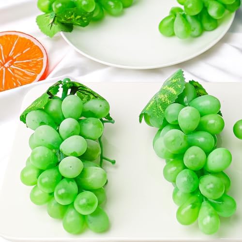 Green Frosted Grape Bunches 4L 4S Rustic Garland