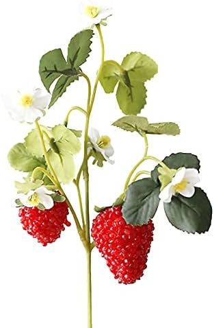 10 PCS Artificial Strawberry Plants for Home Wedding Decor