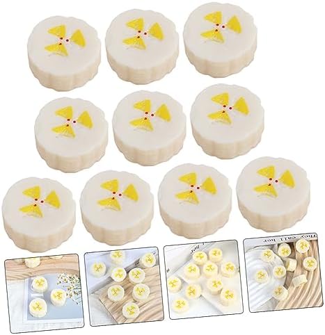 STOBAZA 10pcs Lifelike Artificial Banana Slices Decorations