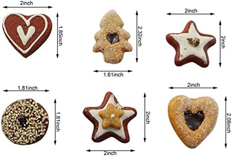 XGNG 6PCS Realistic Artificial Cookie Biscuit Display Decor