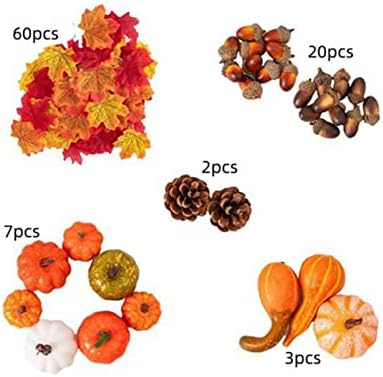 Ochine Thanksgiving Artificial Pumpkins Home Decor Set
