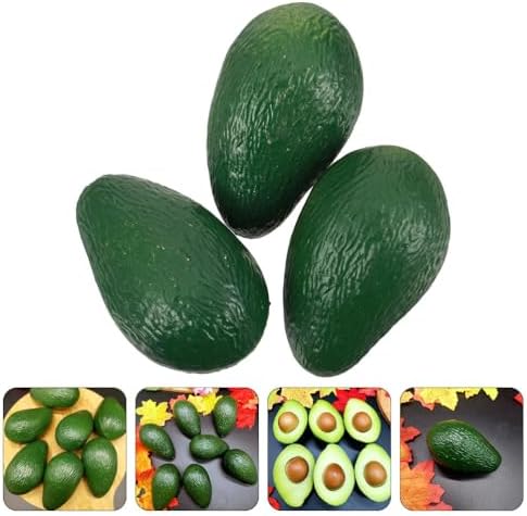 Realistic Fake Avocado Display Set of 3