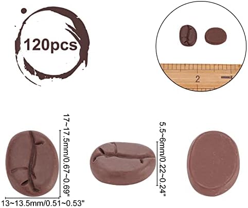 NBEADS 120 Pcs Resin Coffee Beans for DIY Crafts