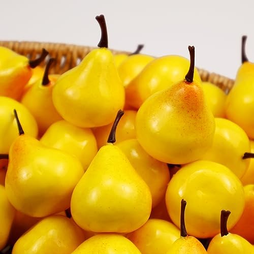 Lorigun 30pcs Lifelike Mini Pears Art Deco Props