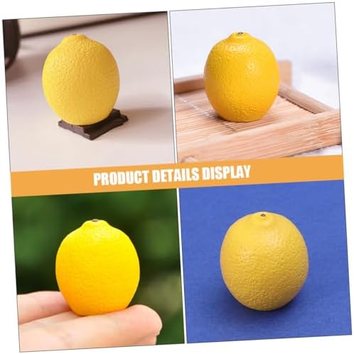 Hemoton 6pcs Mini Faux Lemon Models for Home Decor