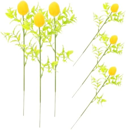 6pcs Lifelike Foam Lemon Cuttings for Home Decor