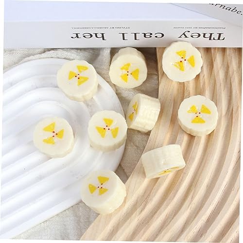 10pcs Artificial Banana Slices for Decor and Photography