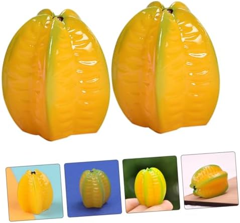 SUPVOX 6Pcs Resin Carambola Decor for Home and Kitchen