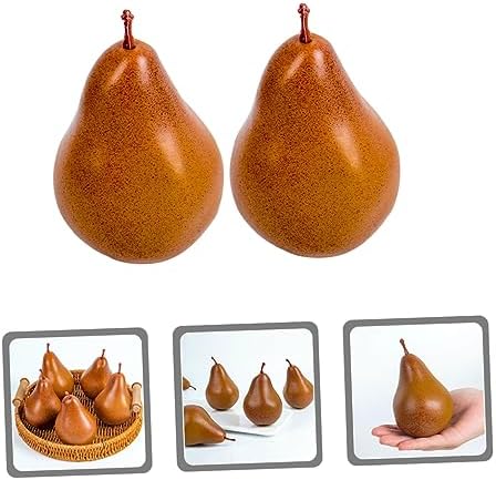2Pcs Lifelike Artificial Pears for Home Farmhouse Decor