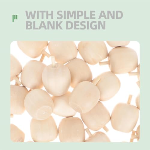Sewroro 20pcs DIY Wooden Fruit Figurines for Creative Crafts