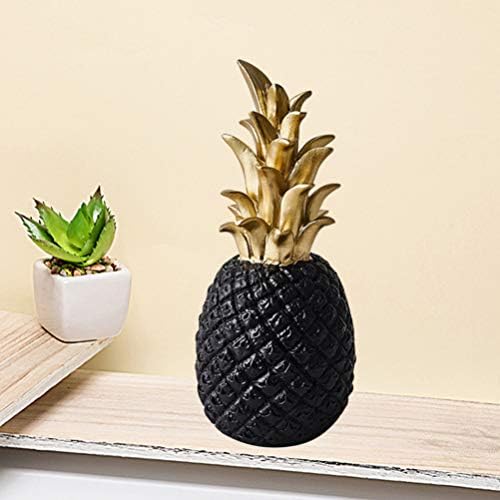 Hemoton Realistic Black Pineapple Artificial Fruit Resin Decoration