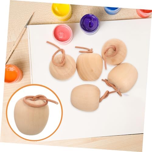 5pcs Wooden Miniature Painting Playthings for Creative Home Decor