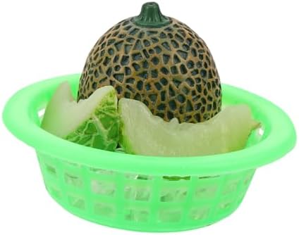 Hemoton Mini Iced Cantaloupe Decor Prop for Dollhouse Photography
