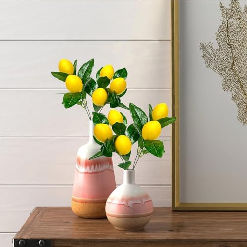 3pcs Artificial Lemon Branches for Home Decor