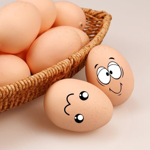 Lorigun 10pcs Artificial Egg Fake Food Decor Theater Prop