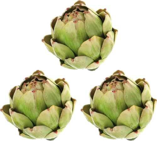 WESAPPINC 3Pcs Large Green Artificial Artichokes