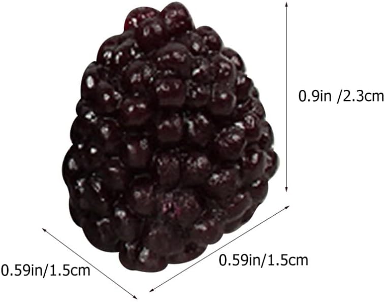 Alasum 18PCS Artificial Black Raspberry Models