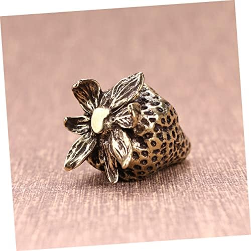Giant Strawberry Decor Brass Artificial Fruit Ornament for Home