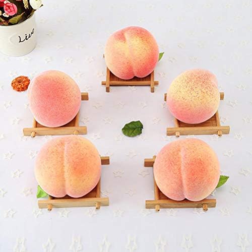 6PCS Artificial Peaches for Home Decor and Commercial Display