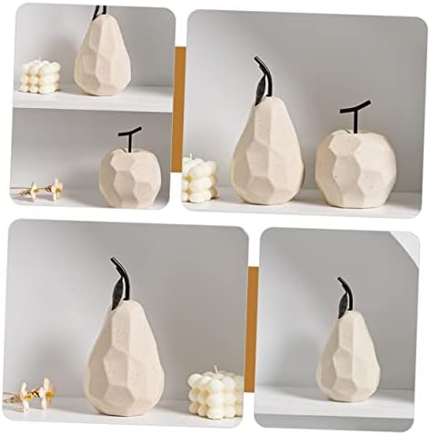 Pear Ornament Ceramic Desktop Decor Fairy Garden Art