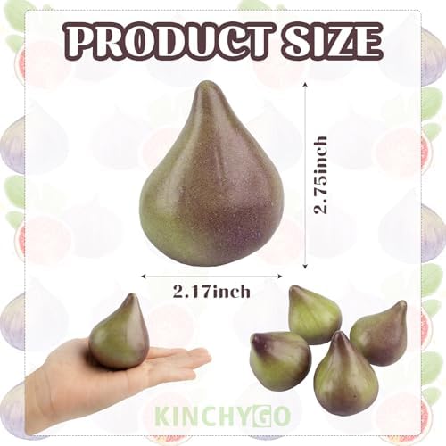 12 Pack Artificial Figs Realistic Fake Fruit Decor