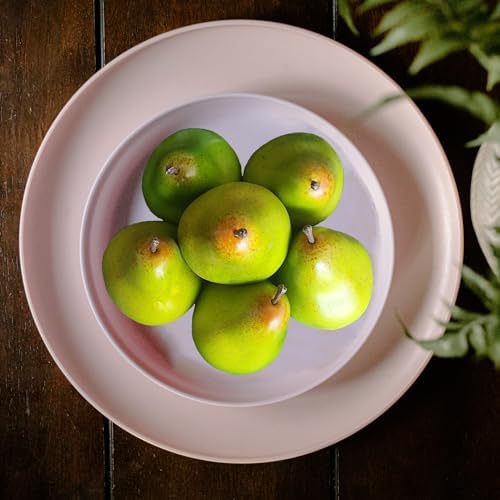 Lovmeety 6pcs Realistic Green Pears Photo Props
