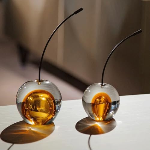 Crystal Glaze Artificial Cherry Sculpture Home Decor