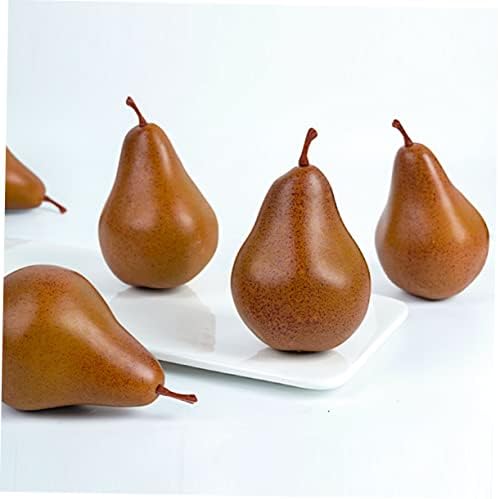 Cabilock 2Pcs Faux Pears Realistic Artificial Fruit Decor