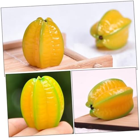 SUPVOX 6Pcs Resin Carambola Decor for Home and Kitchen