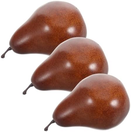 Cabilock 3pcs Artificial Lifelike Pears Decor