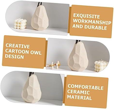 PRETYZOOM Unique Ceramic Pear Desktop Decor