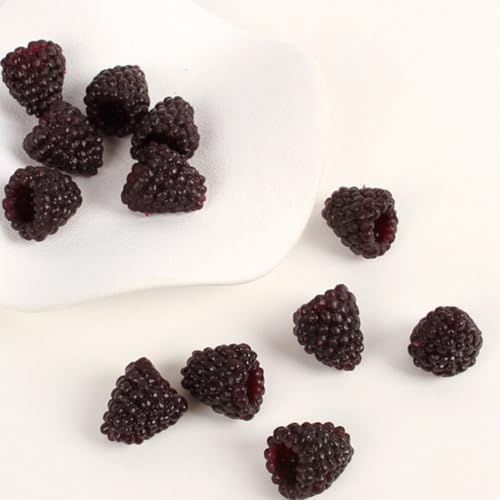Alasum 18PCS Artificial Black Raspberry Models