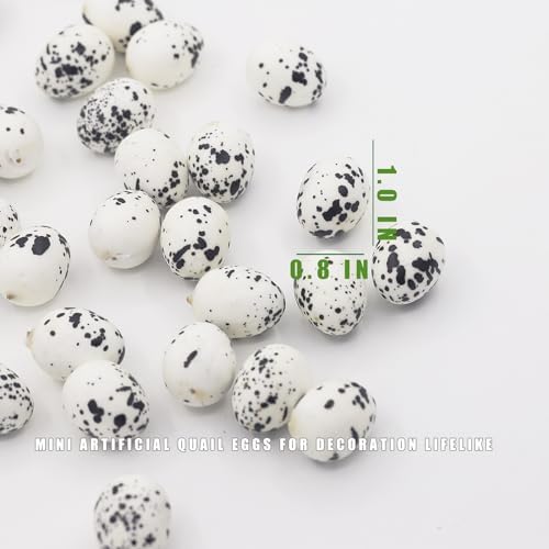 Tuxiaobu Lifelike Quail Egg Decorations 30 Pcs White