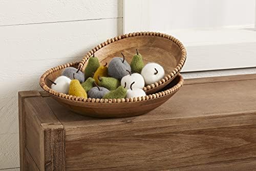 Mud Pie Felt Yellow Pear Decor