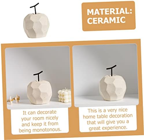 Unomor Ceramic Apple Ornament for Desktop Home Decor